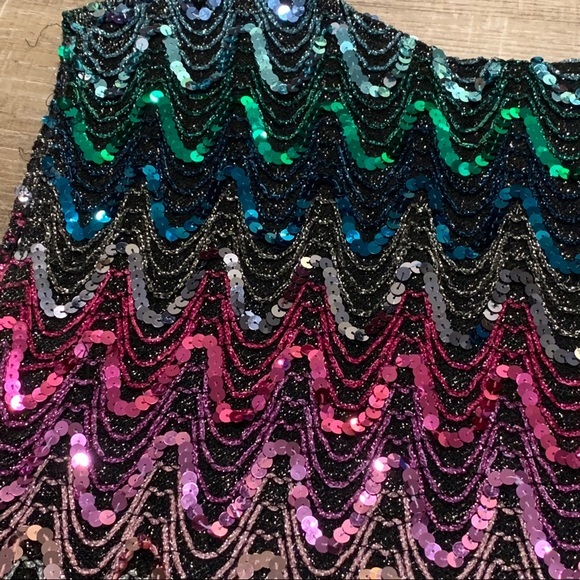 Vintage Justine Todd Rainbow Sequin Blouse | Small - Picture 5 of 6